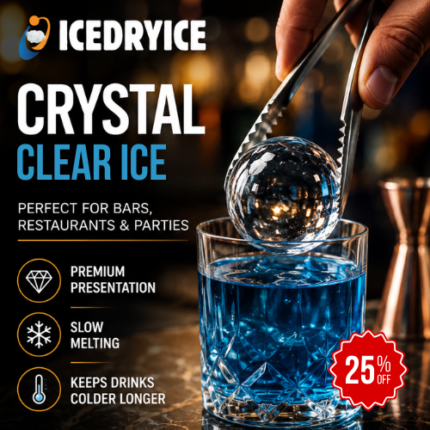 Clear Ice Block in Dubai - Round