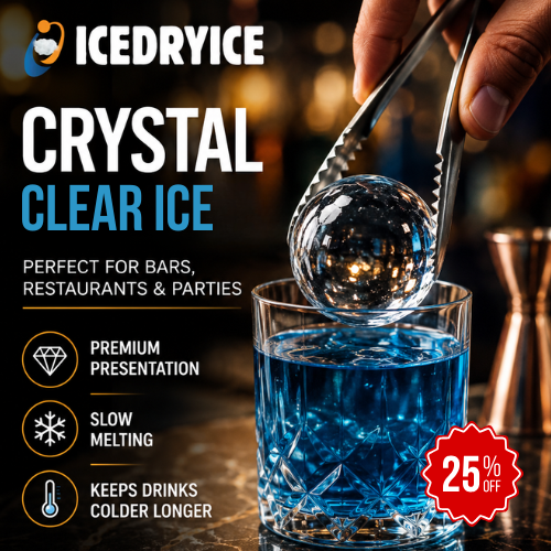 Clear Ice Block in Dubai - Round