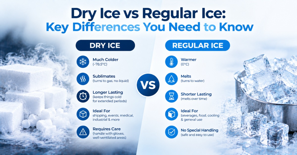 Dry Ice vs Regular Ice - Key Differences You Need to Know