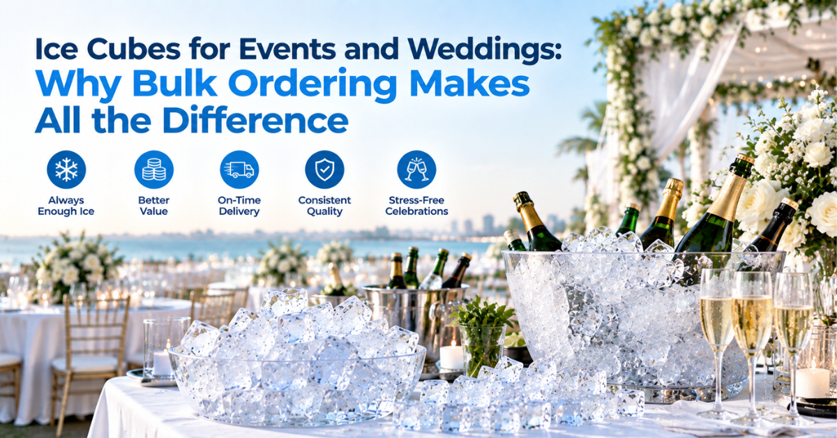 Ice Cubes for Events and Weddings - Why Bulk Ordering Makes All the Difference